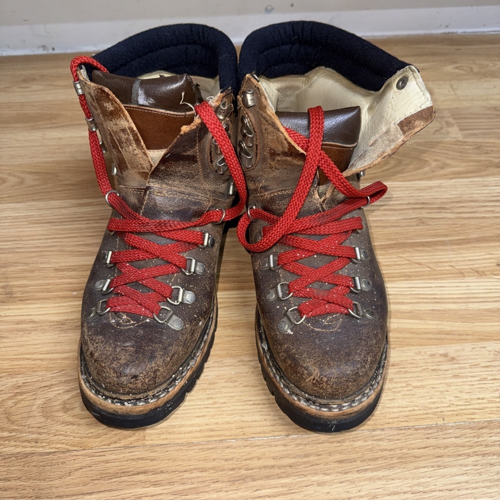 Vintage - Garmisch‎ - Hiking Boots Vibram Soles - Made In Germany - Mens Size 9 - Picture 2 of 7